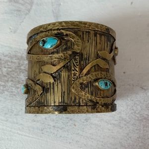 Cleobella Brass and Turquoise Cuff